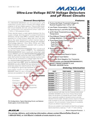 MAX6832WXRD3+T datasheet  